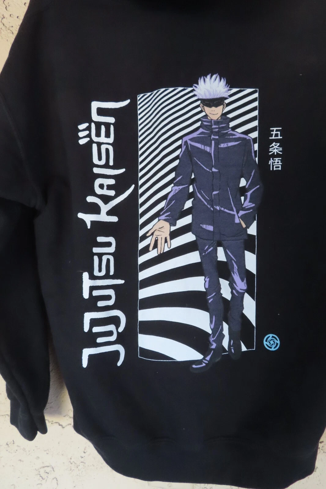 Jujutsu Satoru X Episode Standing Gojo Black Graphic Print Hoodie Size XL