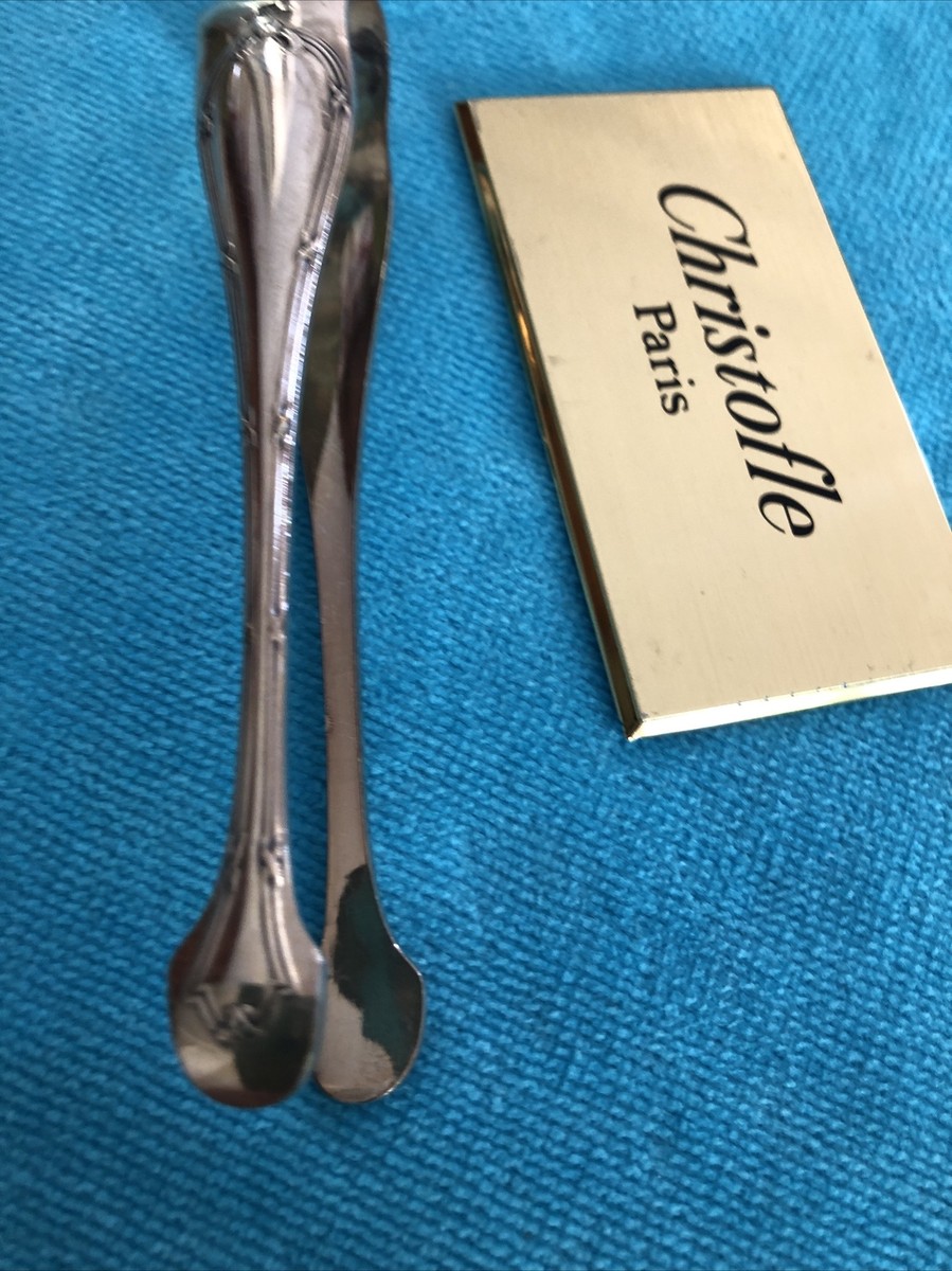 PINCE À ASPERGE CHRISTOFLE-PUIFORCAT modèle RUBAN CROISÉS métal argenté couvert EUR 160,00 - FR