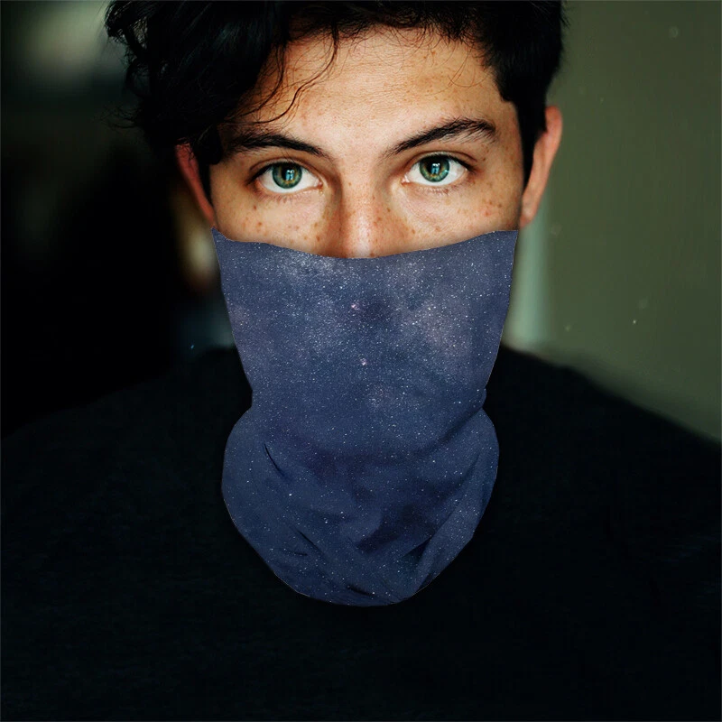 Washable Fabric Face Cover Neck Gaiter Unique Print Galaxy II Design EU Made - Image 3 of 4