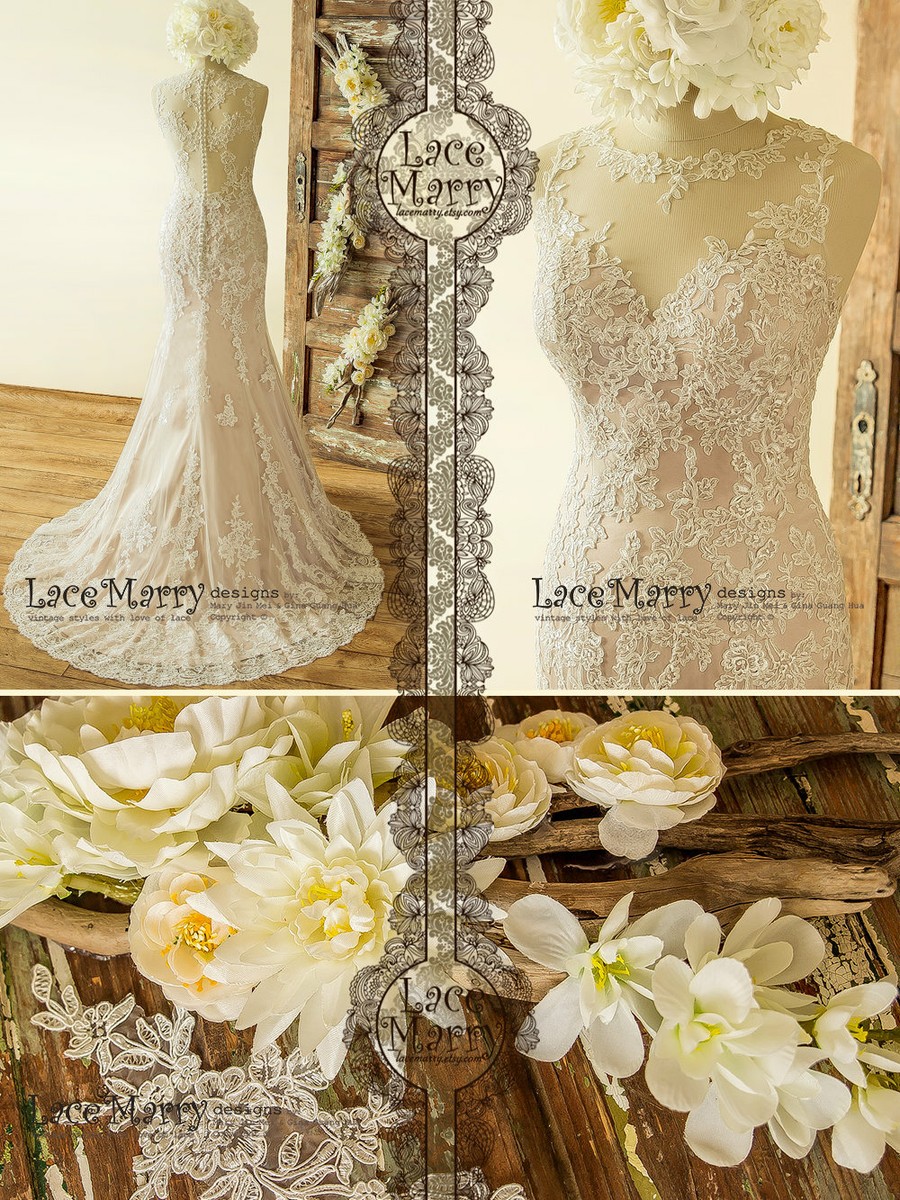 Blush Lacemarry Rosa Mary Bridal Rose Lace Wedding Dress 2025