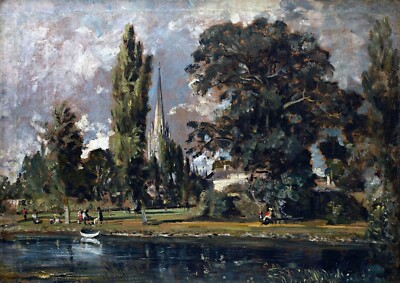 1885 - Salisbury Cathedral and Leadenhall by John Constable - Giclee Fine Art