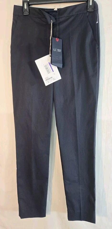 ARMANI JEANS Trousers Women's US 27 Navy Blue Pants New *Missing Buttons*