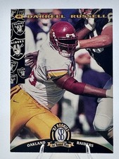 1997 Score Board Darrell Russell #17 Oakland Raiders Football Rookie Card DT. rookie card picture