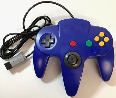 NEW Wired BLUE Controller Gamepad Remote for Nintendo 64 N64 Classic Style