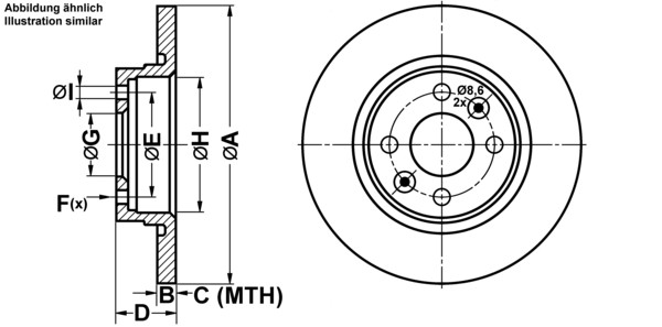 ATE Bremsscheiben Ø259Mm + BremsbelÄGe Vorne FÜR Renault Twingo 1 C06X-image