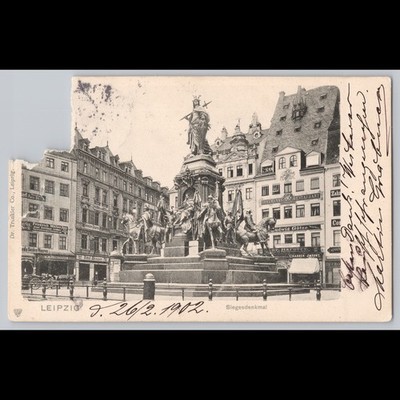Postcard Leipzig Siegesdenkmal Monument Germany 1902