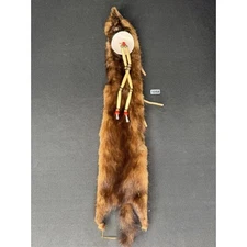 Native American Mink Pelt Beaded With Shell