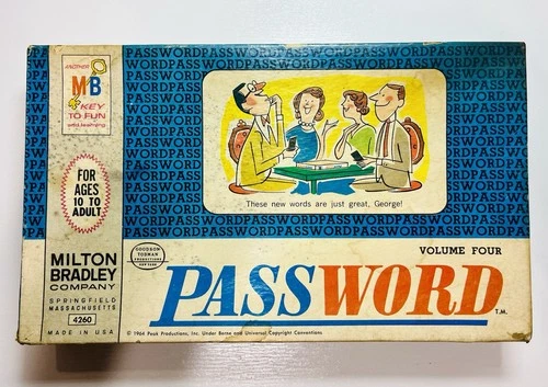 Vintage 1962 Milton Bradley Password Game #4260  Volume 2