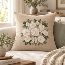 1 PCS Rose Floral Cushion Cover Square Throw Pillow Case Sofa Home Decor 290550
