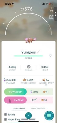 Pokemon Go Shiny Yungoos