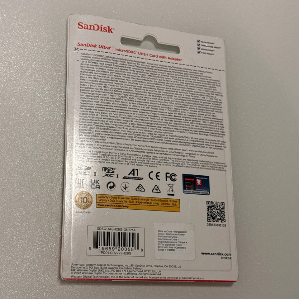 128GB Sandisk Micro SDXC Memory Card Ultra UHS-I U1 140 MB/s A1 Genuine VAT Inc - Image 2 of 2