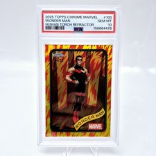 2025 Topps Chrome Marvel Wonder Man #100 PSA 10 Human Torch Refractor /39
