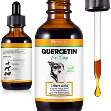 Quercetin and Vitamin C Drops for Dogs - 60ml - Allergy Relief - Cellular Health