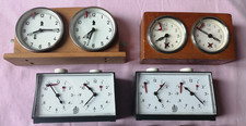 Anciennes Pendules d'Echecs MOM, RUHLA, BOHEMIA. Vintage Chess Clocks.