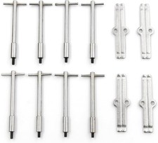 Chrome Tall T-bar Valve Cover Hold Down Set For Chevy Sbc 283 327 350 Bolts Tabs