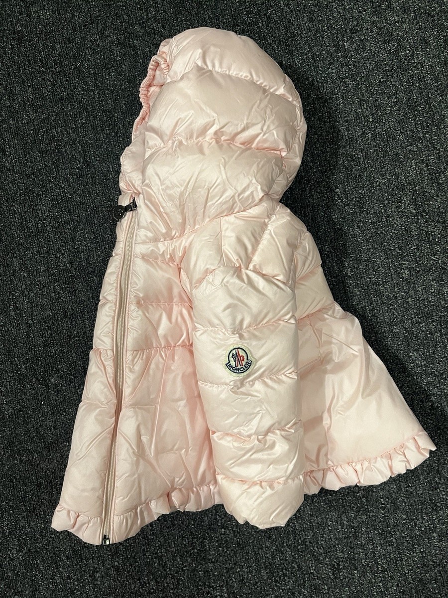 $475 Moncler Baby Girl Pink Ruffle Down ODILE GIUBBOTTO Coat