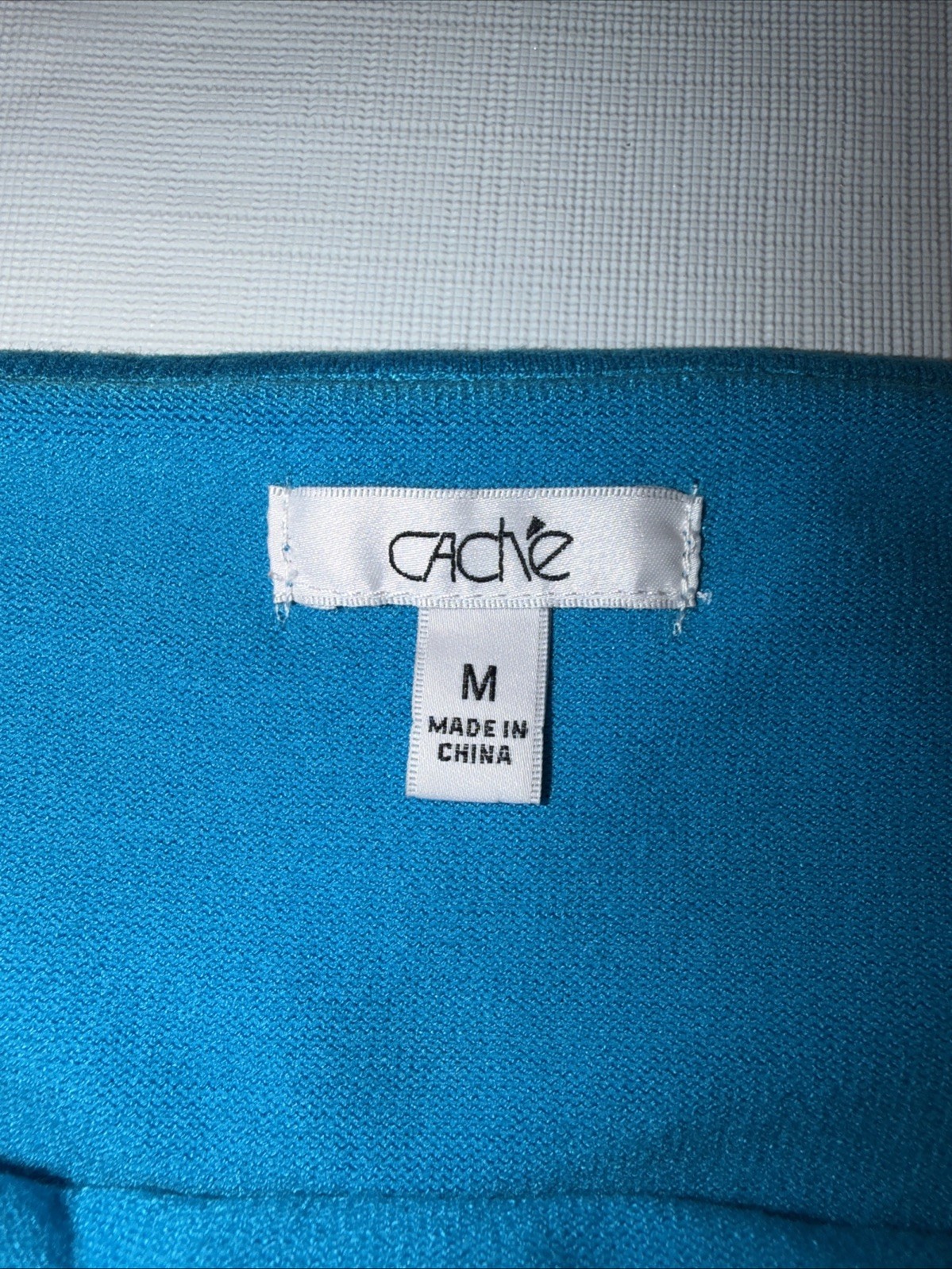 Cache Teal Blue Flutter Ruffle Cold Shoulder Top … - image 4