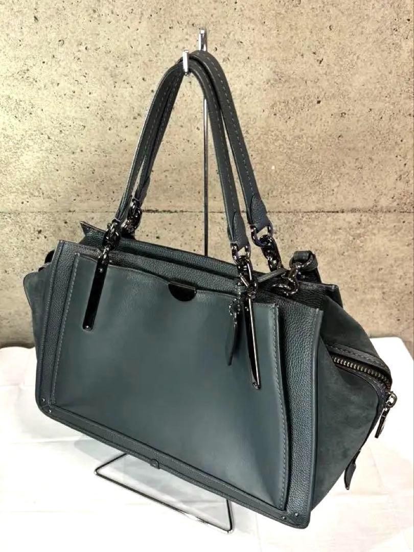 COACH Dreamer Large Leather Shoulder Bag 2-Way Authentic Women's Handbag Used
