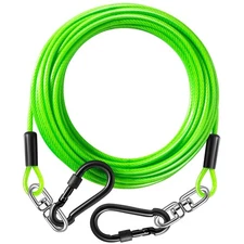 Dog Tie Out Cable 30FT-500Lbs,Heavy Duty Dog Leads Line for Yard with Swivel
