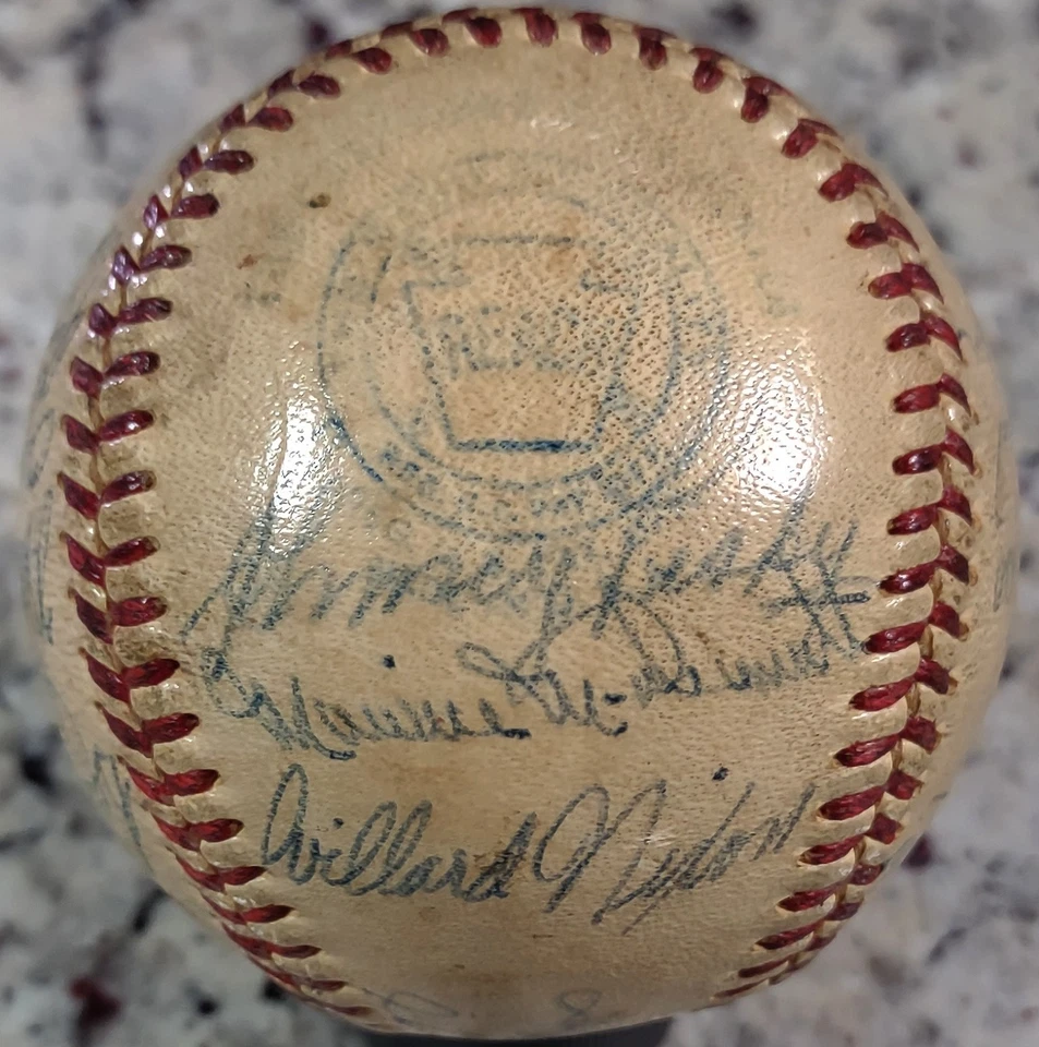 1950 Red Sox Team Signed Baseball Bobby Doerr Vern Stephens Steve ONeill JSA LOA - Image 4 of 4