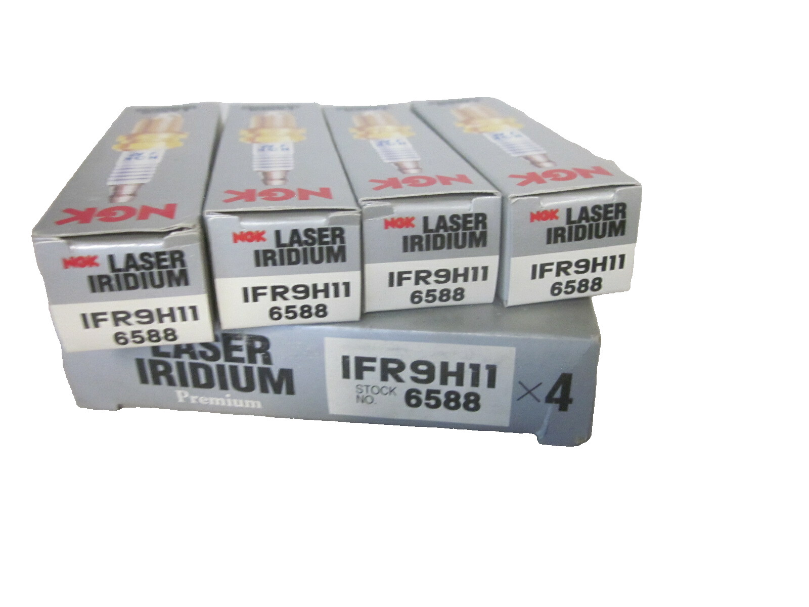 NOS NGK Iridium Racing IX Spark Plugs Fits Honda 15-19 CRF450 #6588 IFR9H11 Qty4