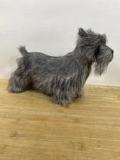 Mini Schnauzer de piel real de colección 9” X 13” estatua realista de perro de pie realista LEER