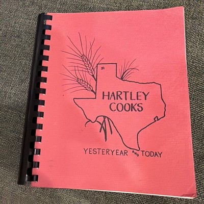 Vintage 1965 Hartley Cooks Yesteryear Today Texas Cookbook Spiral