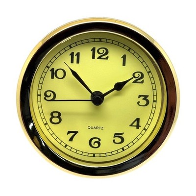 103mm (B) Quartz Replacement Gold Bezel Clock Insert Arabic Numeral 91-93mm Hole
