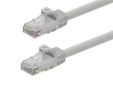 Flexboot Cat6 Ethernet Patch Cable Network RJ45 Stranded UTP 24AWG 50ft Gray