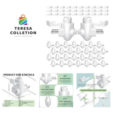 30 Sets Plug in Night Light Module Night Light Base with Shade Mounting Clip ...