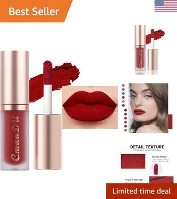 Luxurious Ruby Brick Red Liquid Lipstick - Hydrating, Perfect for All Occasions