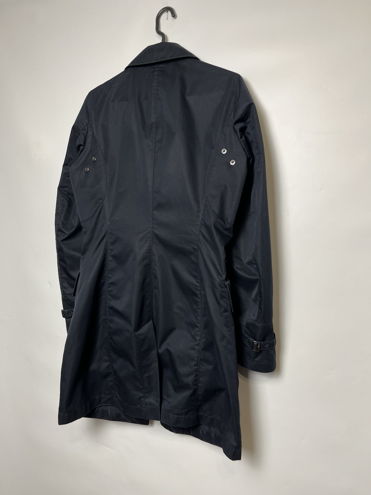 Women’s Light Trench Coat GIMO’S Zip Up Navy Blue Size 44