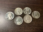 1956 washington quarter lot of 6 coins 90% silver #122