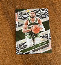 Malik Beasley 2023-24 Panini Spectra Black White Hyper Prizm #98 Bucks Seminoles