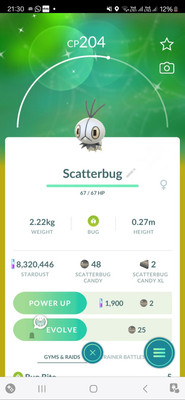 Shiny Scatterbug Pokemon Trade Go
