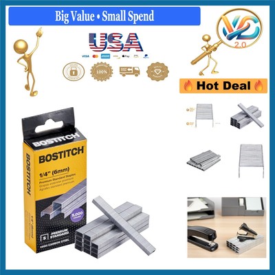 Bostitch Standard Staples 1/4 Inch Leg 5000-Count Box Office Supplies
