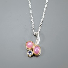 Jewellery Ruby Necklace 925 Sterling Silver 18