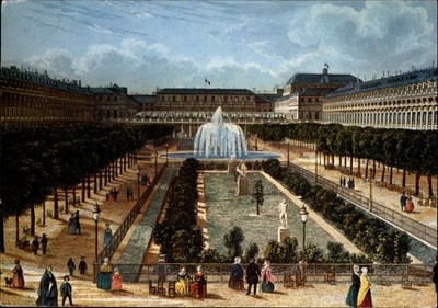 Paris Du Temps Jadis Les Jardins Du Palais Royal vintage postcard r864