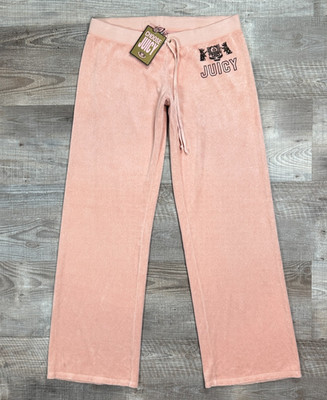 NWT Y2K Juicy Couture Track Pants Women''s XL Jam Tart Terry / Velour Low Rise