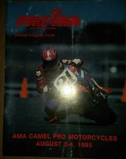 1985 Mid-Ohio Sports Car Course AMA Camel Pro Motorcycles Official Program 