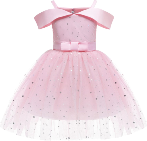 Toddler Rainbow Pageant Dresses for Girls Tutu Party Sparkly Princess Gown 2-10Y