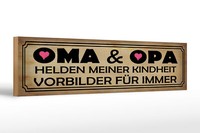 Holzschild Spruch 46X10 Cm Oma Opa Helden Meiner Kindheit Deko Schild