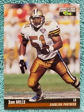 1995 CLASSIC PRO LINE SAM MILLS #251 CAROLINA PANTHERS