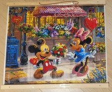 Completed Diamond Art Painting - Thomas Kinkade Disney's Mickey  Minnie Mouse