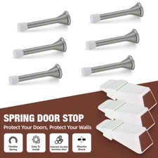 KERUI 6 Pack Spring Door Stops and 3 Pack Rubber Pads Door Stop for Office Home