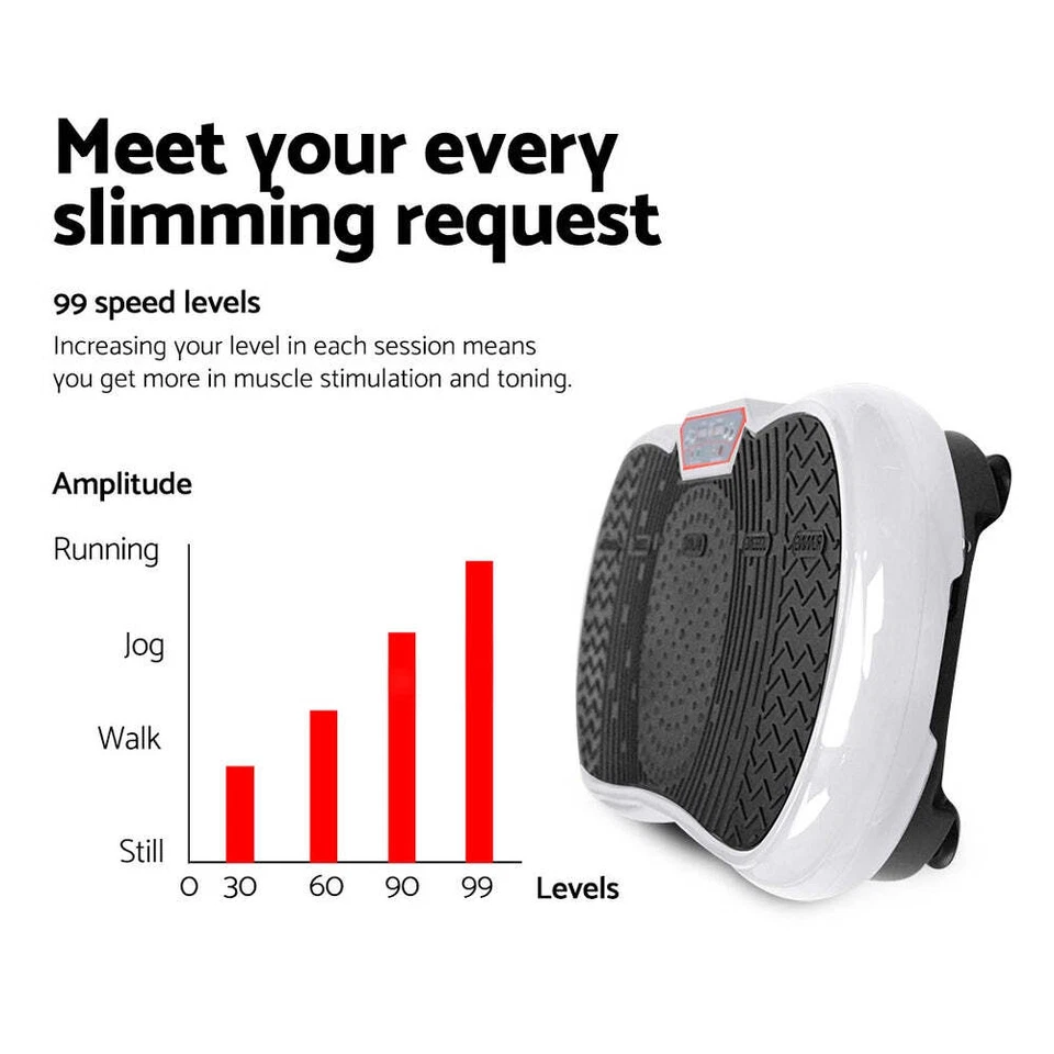 NNEDSZ Vibration Machine Plate Platform Body Shaper Home Gym Fitness White - Image 3 of 4