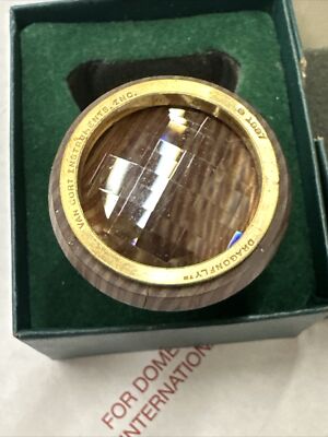 Vintage Van Cort Birch & Brass Dragonfly Dioptric Scope Prism 1987