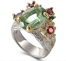 Cubic Zirconia Anillos de moda de cobre de acrílico