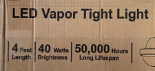LED VAPOR TIGHT LIGHT 4 feet 40W DAYLIGHT 4x lot set of 4