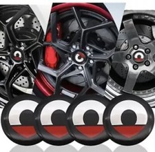 Set 4 Coprimozzo Adesivi Logo Stemma Per SMART Fortwo Forfour Roadster 450 56 mm